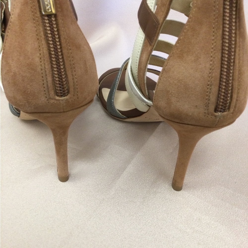 Jimmy Choo Women's Strappy Sandals - Brown, White, and Silver - Picture 9 of 11